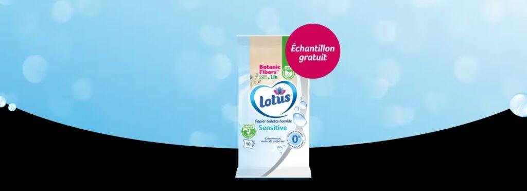 échantillon papier toilette Lotus