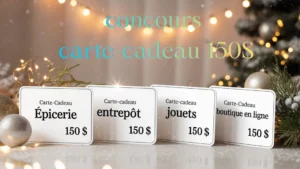 concours carte-cadeau 150$